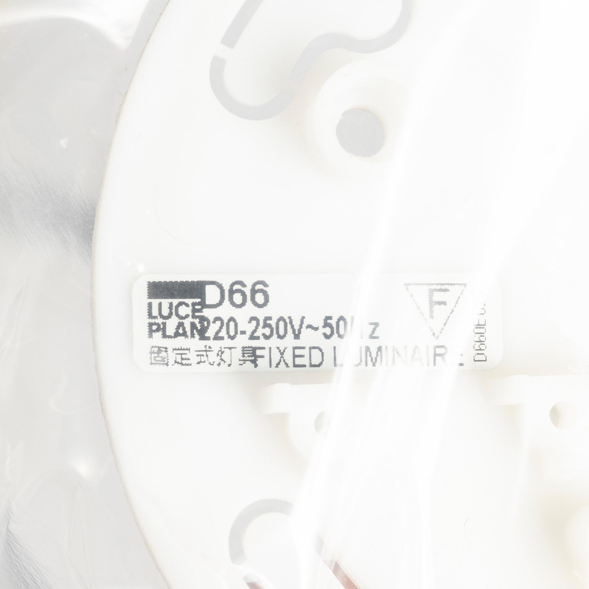 Francisco Gomez Paz & Paolo Rizzatto, taklampa, "Hope D66/12", Luceplan, Italien.