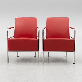 Gunilla Allard, a pair of armchairs with footstools, 'Cinema', Lammhults.