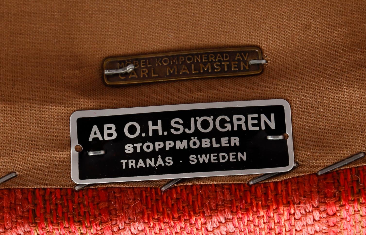 FÅTÖLJER, 1 par, "Samsas", Carl Malmsten, AB OH Sjögren, Tranås, 1900-talets andra hälft.