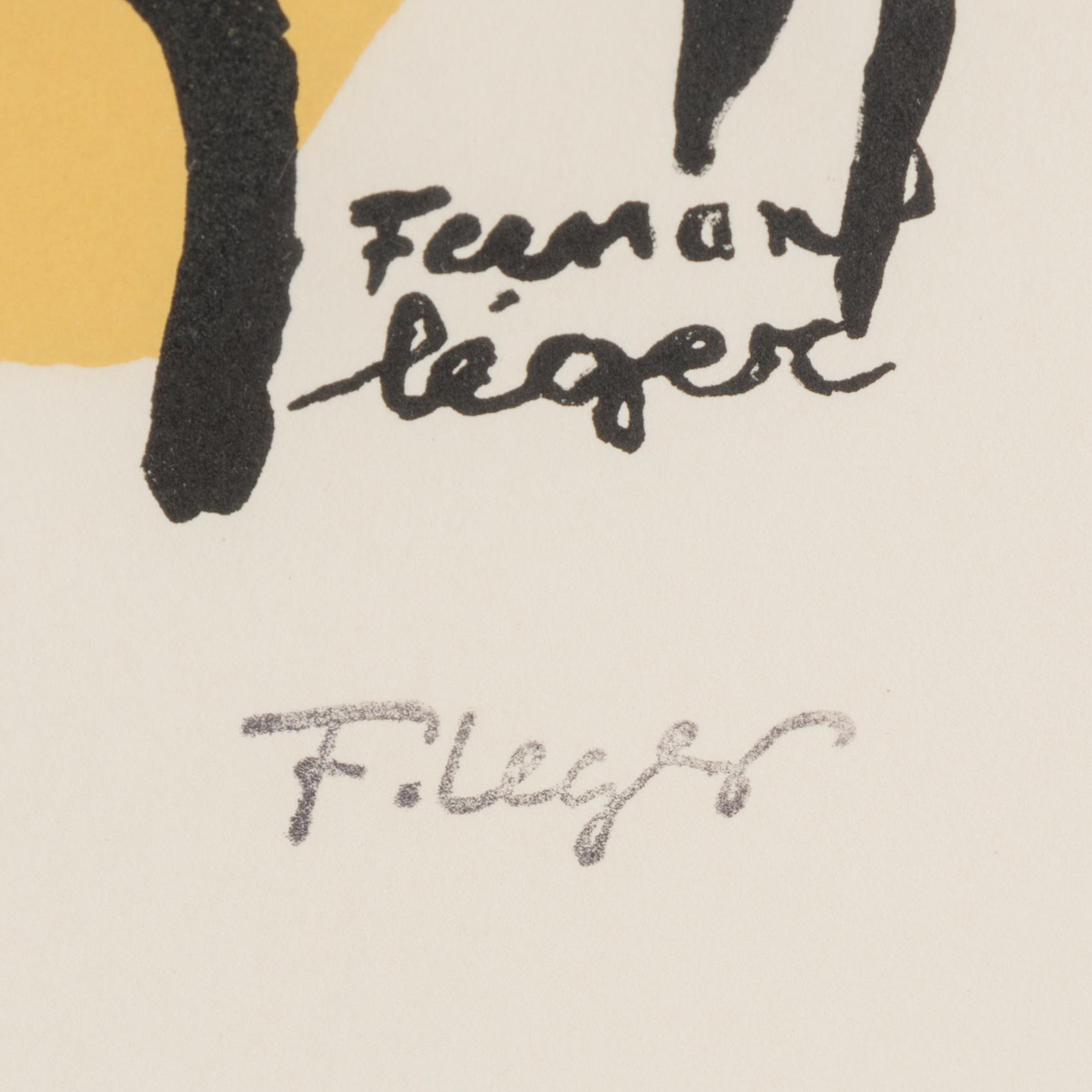 FERNAND LÉGER, efter. färglitografi c 1955, tryckt signtur, numrerad 453/500.