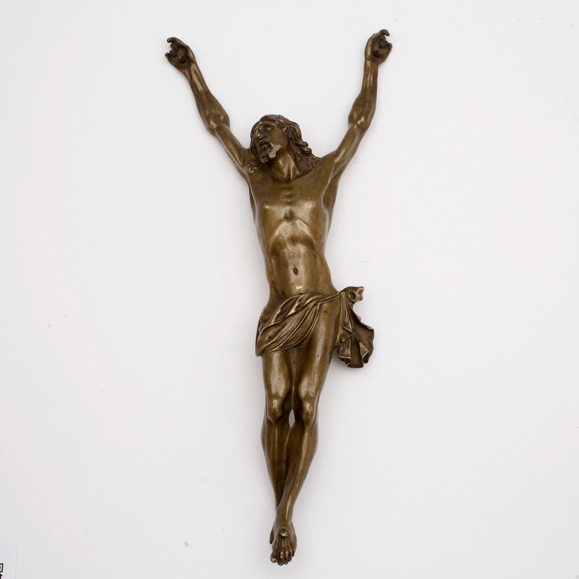 JESUSFIGUR, brons, barock, 1600/1700-tal.
