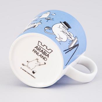MUMINMUGG, porslin, "Mugg blå", Moomin Characters, Arabia 1990-1996.