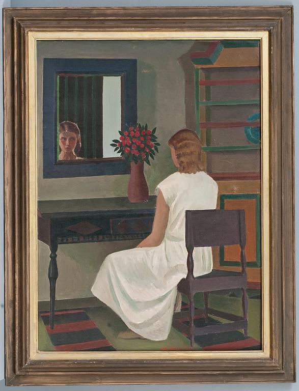 Veikko Vionoja, "A GIRL IN FRONT OF HER MIRROR".