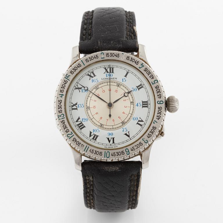 Longines, Hour Angle Watch, "Charles Lindbergh", wristwatch, 38 mm.