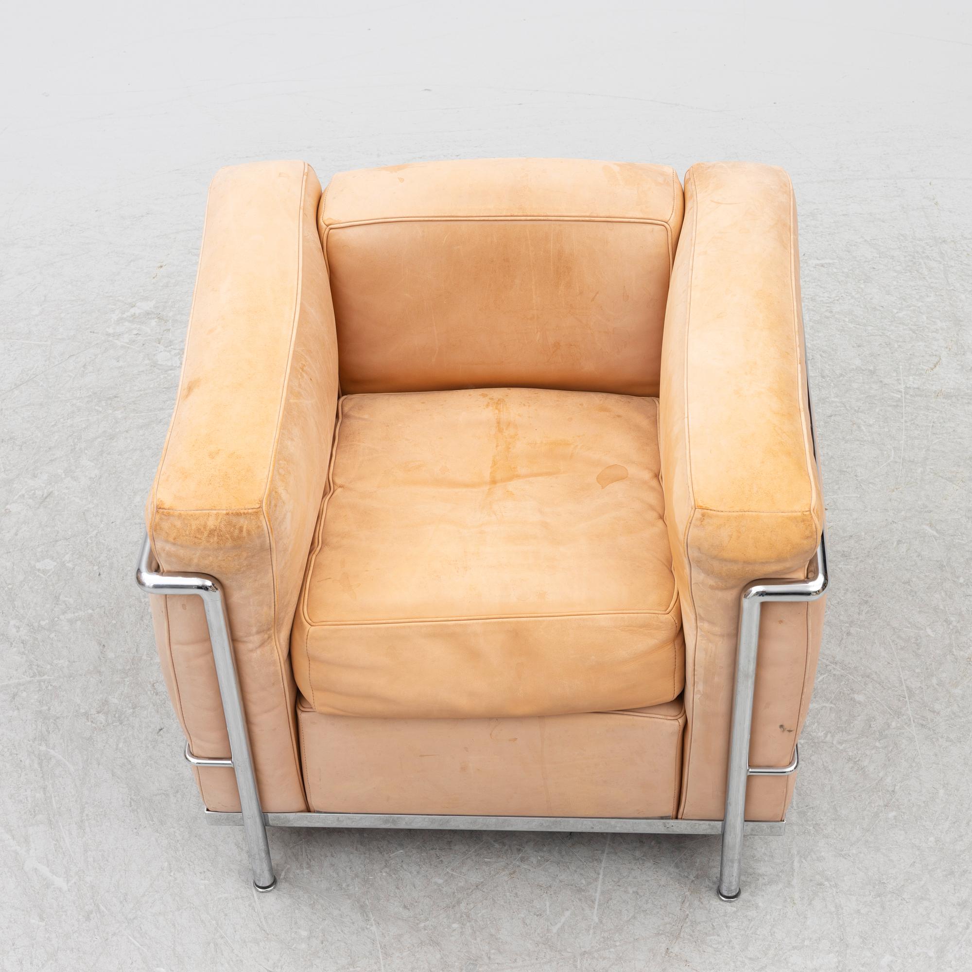 Le Corbusier (Charles-Édouard Jeanneret), , Pierre Jeanneret & Charlotte Perriand, fåtölj, "LC2", Cassina, Italien.