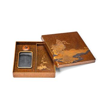 841. A Japanese lacquer writing set, Suzuribako, Meiji period (1868-1912).