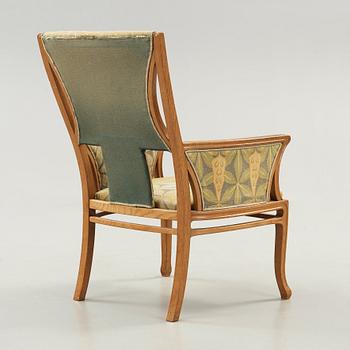 Alf Wallander Attributed to, An Art Nouveau oak armchair, Sweden ca 1900.