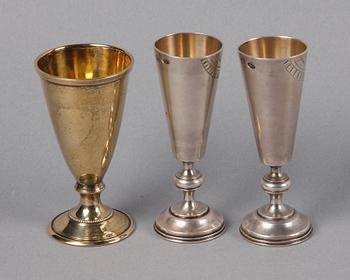 SUPKOPPAR, 3 st, silver, Sovjetryssland, 1900-tal.
