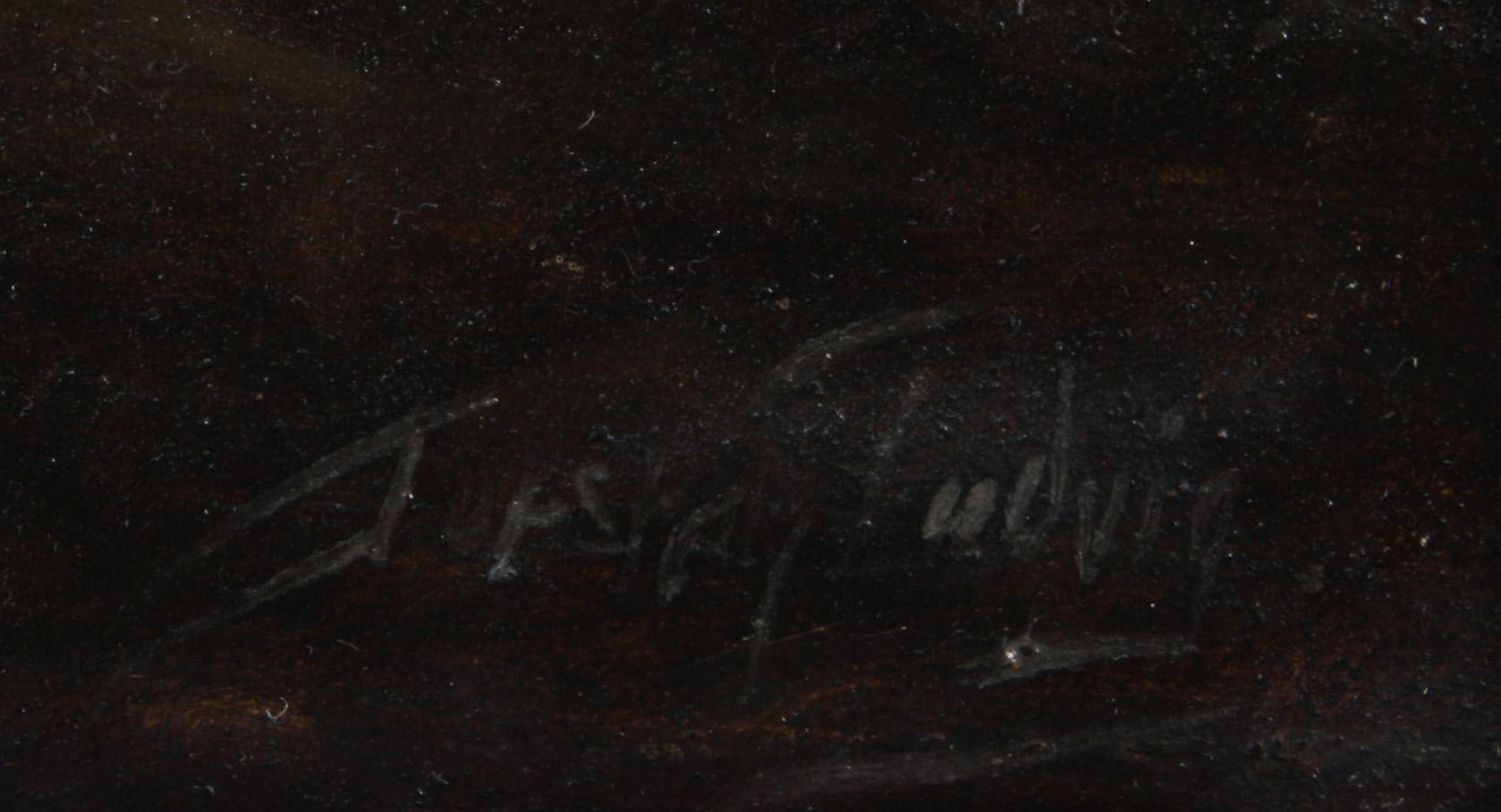 OKÄND KONSTNÄR, olja på duk, sign Jasper Ludvig?.