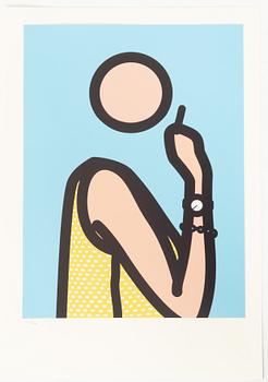 Julian Opie, after, "Ruth with Cigarette 2" from "Twenty Six Portraits by Julian Opie".