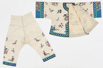 JACKA samt ROCK, broderat siden. Kina, 1900-talets första hälft.