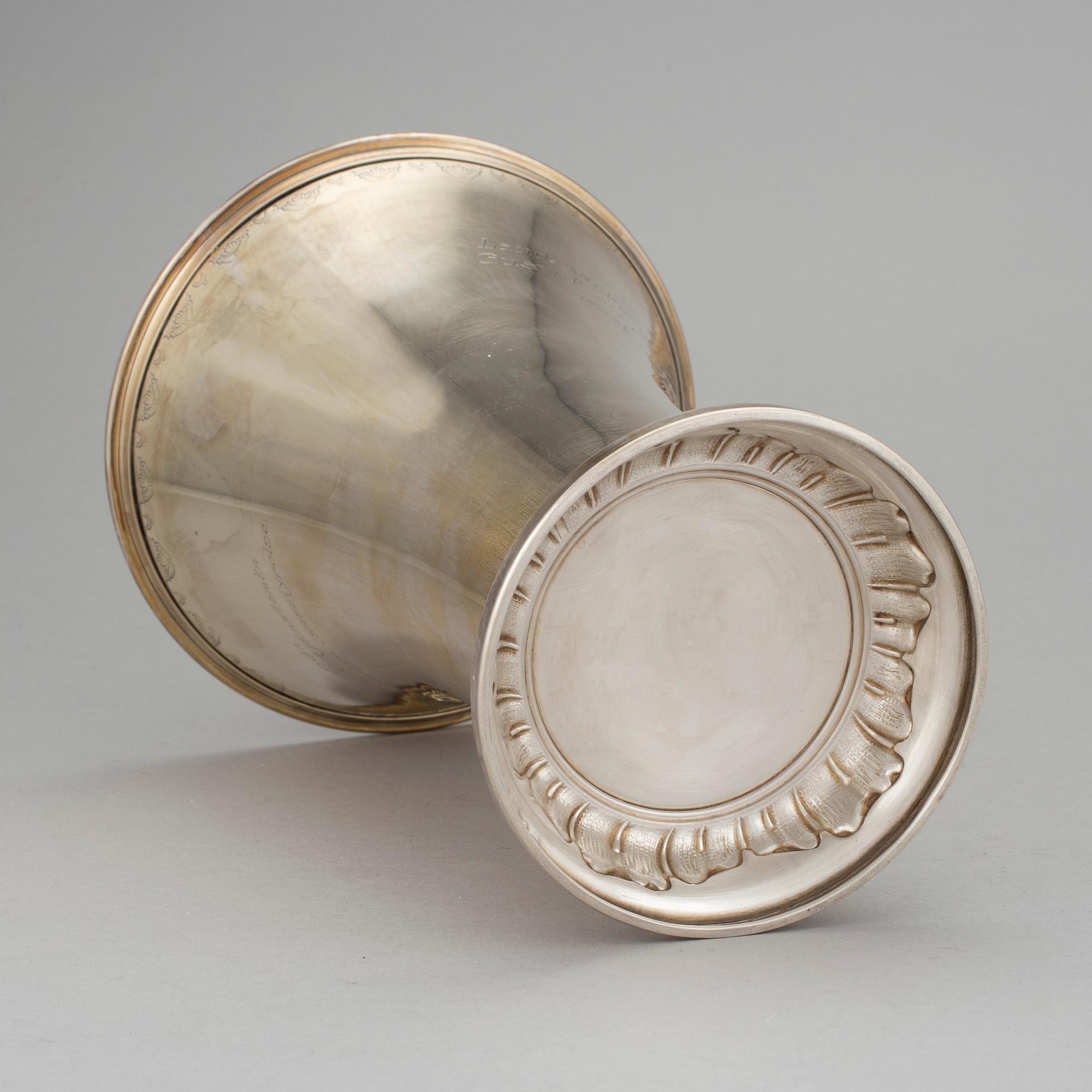 A silver cup by GAB Stockholm 1931. Weight c. 530 gram.