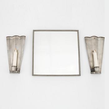 Nils Fougstedt, lampetter och spegel, Firma Svenskt Tenn, 1940 och -29.