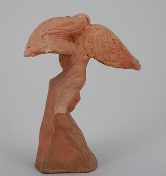 VILLE VALLGREN, veistos, punasavea, massasigneeraus, päivätty 1935.