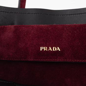 Prada, a suede"Galleria" bag.