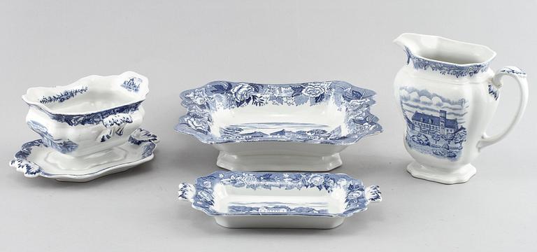 MATSERVIS, 57 delar, porslin, "Skåne", Rörstrand, 1900-tal.