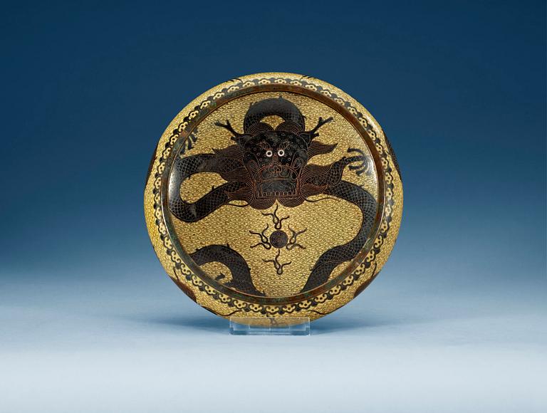 RÖKELSEKAR, cloisonné. Qing dynastin, 1800-tal.