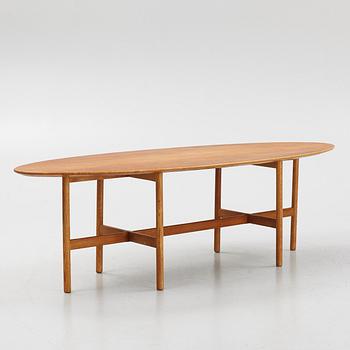 Kerstin Hörlin-Holmquist, an oak and teak coffee table, from the Triva-series, Nordiska Kompaniet, Stockholm, 1960s.