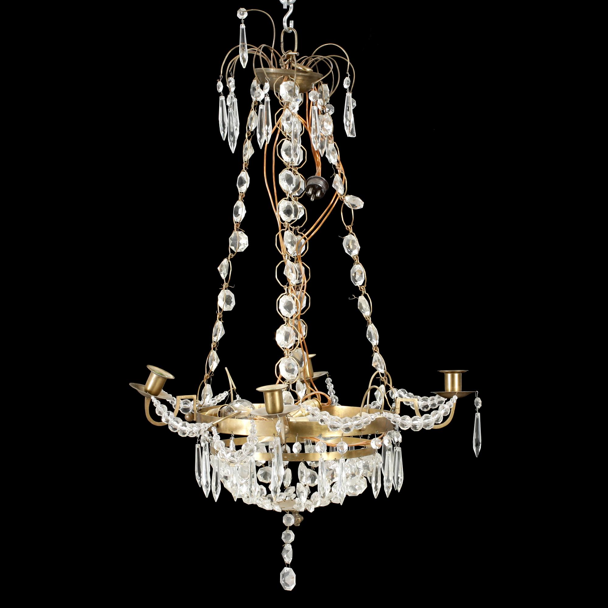 LJUSKRONA, gustaviansk stil, 1900-tal. Höjd 60cm.