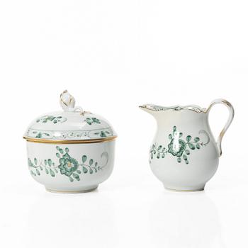 Meissen, Coffee service, 44 pieces, porcelain, “Indisch grün”, 3rd quality.