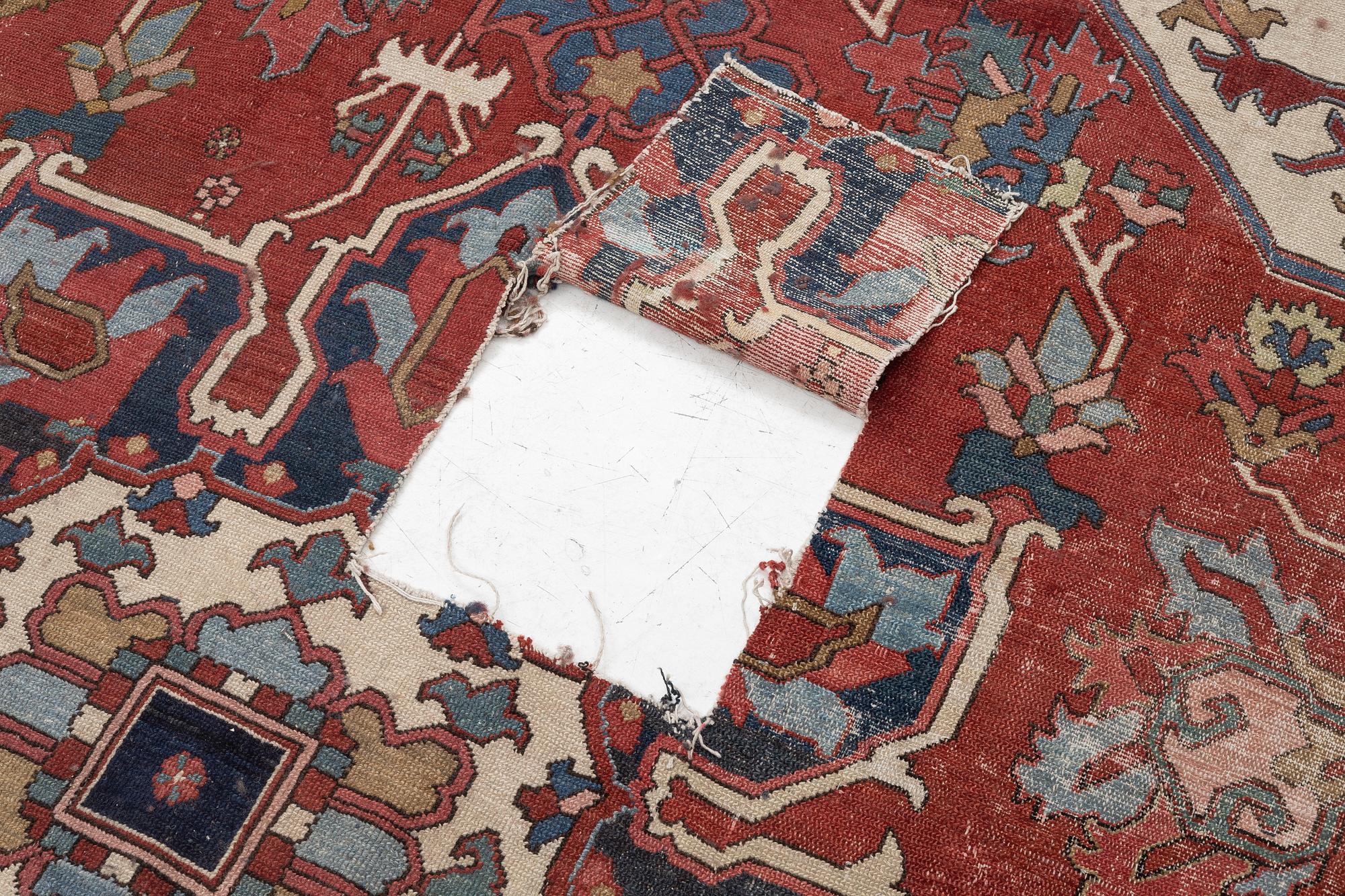 An Antique north west persian carpet, c. 325 x 313 cm.