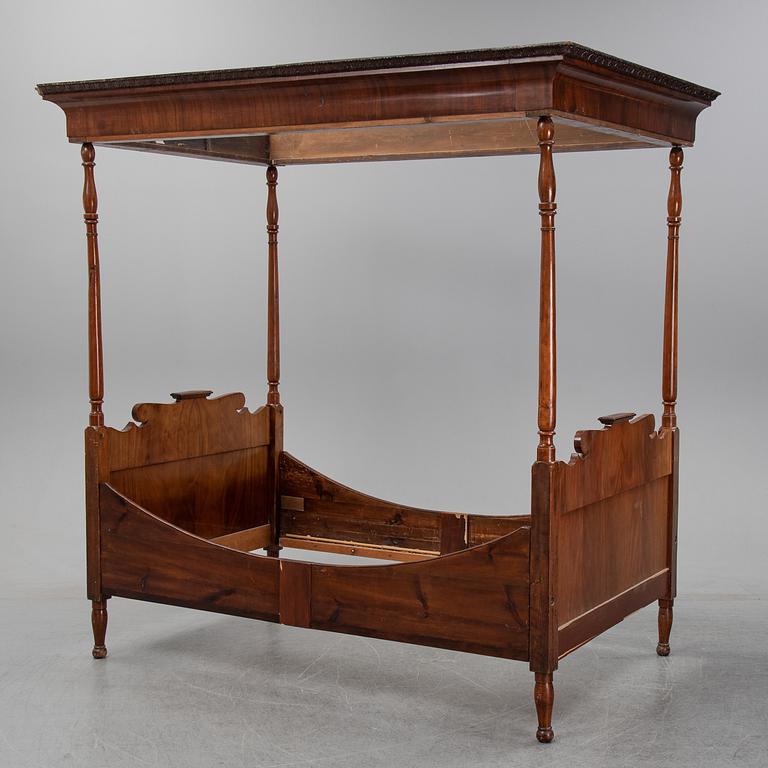 A late 19th century mahogany bed.