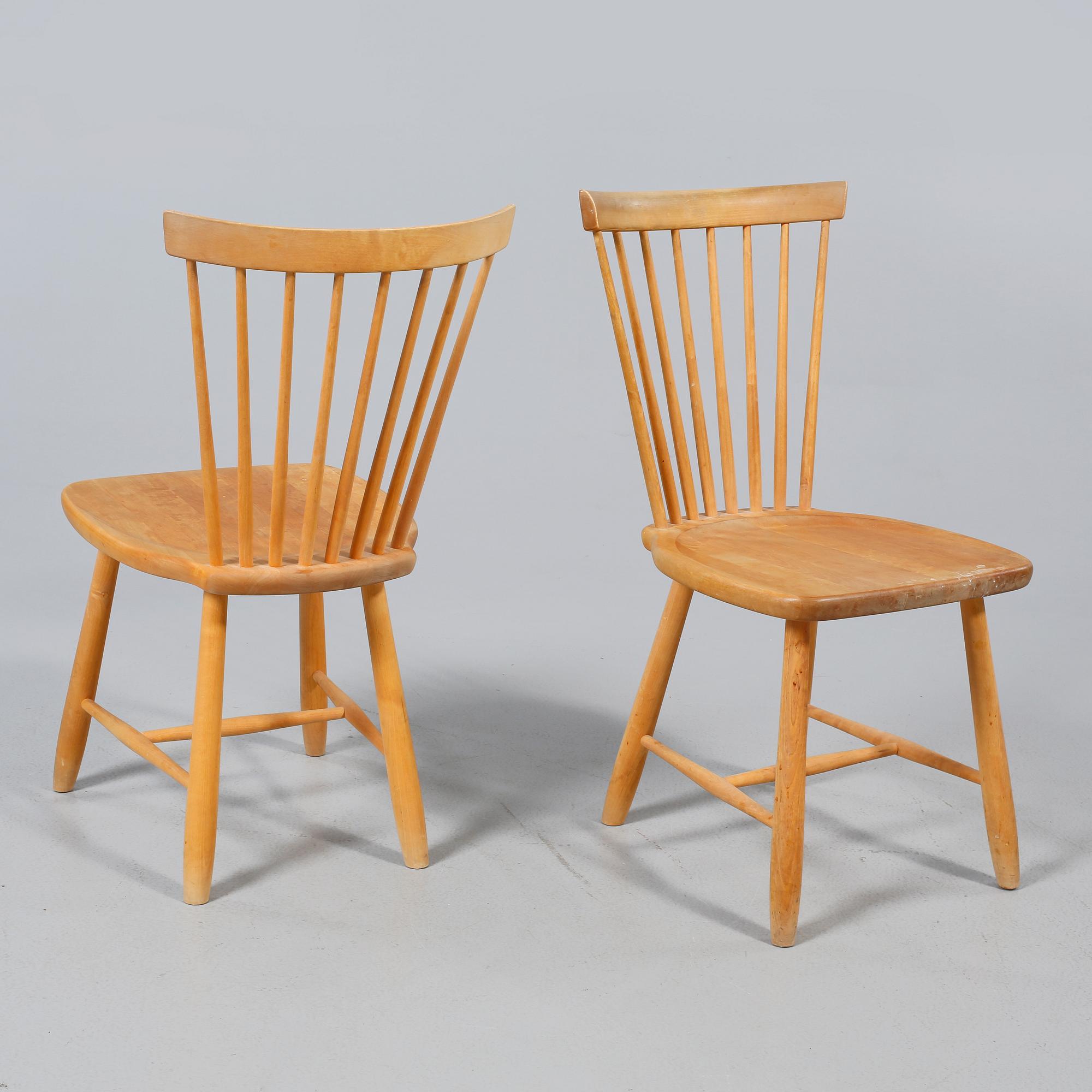 STOLAR, ett par, "Lilla Åland", märkta Carl Malmsten Stolab, 1998.