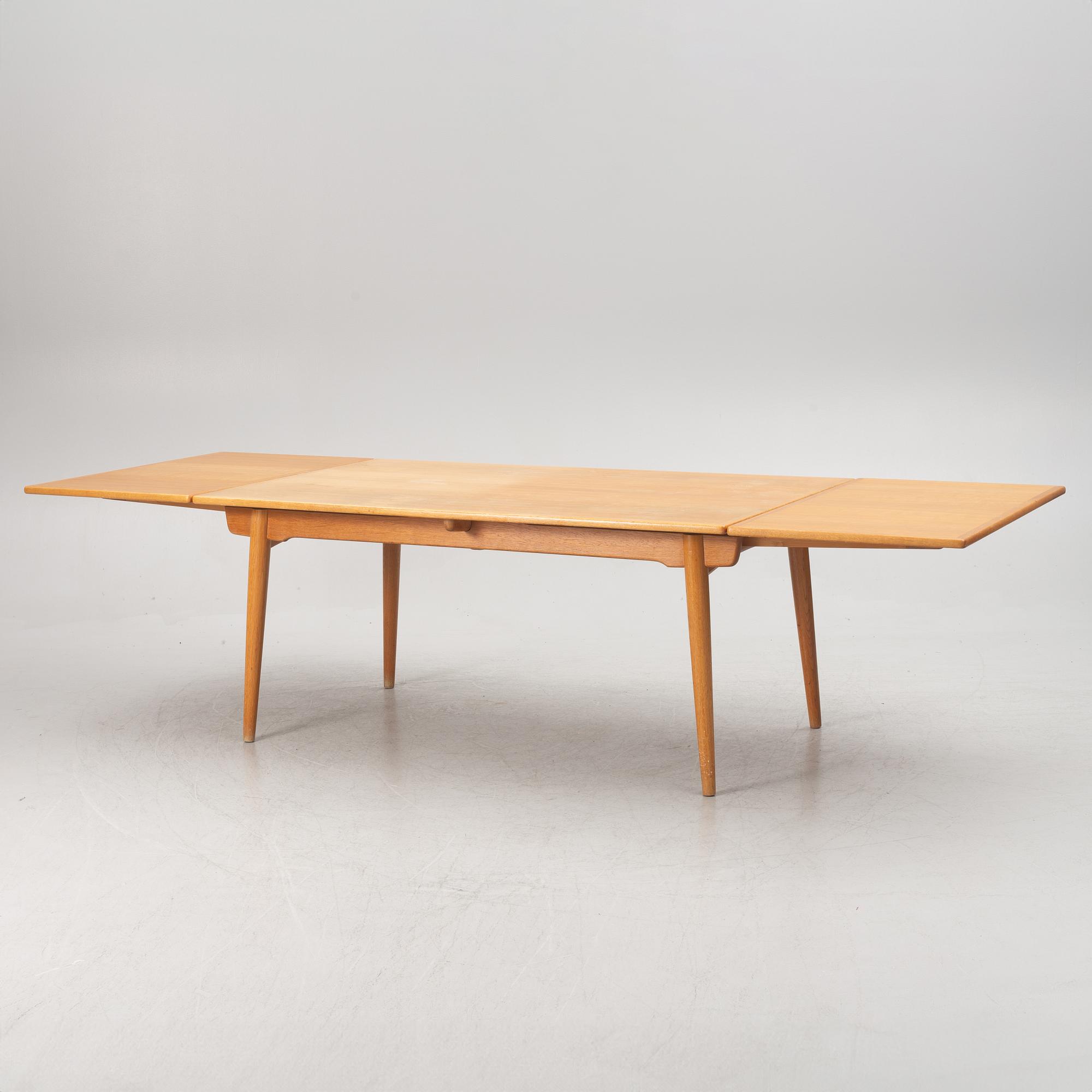 Hans J. Wegner, a model "AT-312", dining table, Anders Tuck, Denmark, 1960's.
