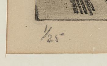 John Jon-And, etching, 1915, signed 1/25.