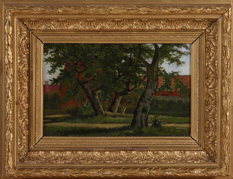 OKÄND KONSTNÄR, olja på duk, sign H. Werner.