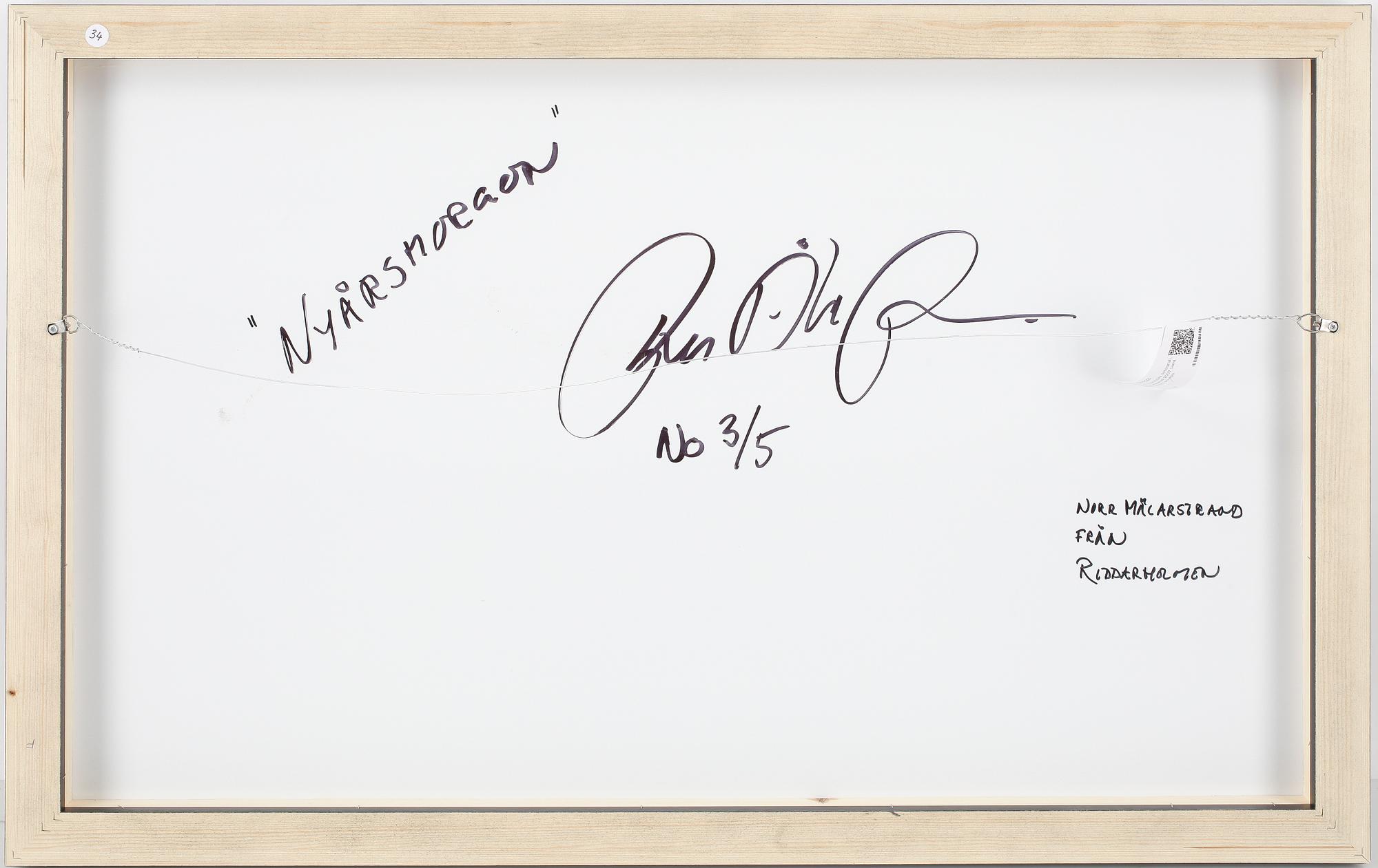 PER ÅKE PERSSON, fotografi, signerad, daterad 2007 samt numrerad 3/5 á tergo.