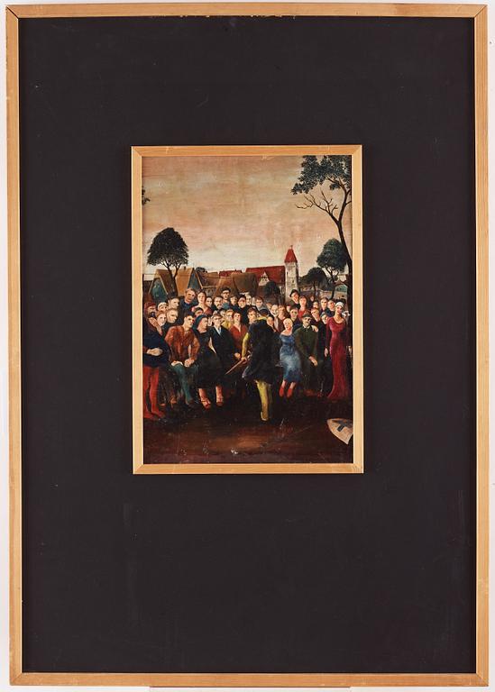 PETER WEISS, oil on panel, signed and dated 1936 on verso.