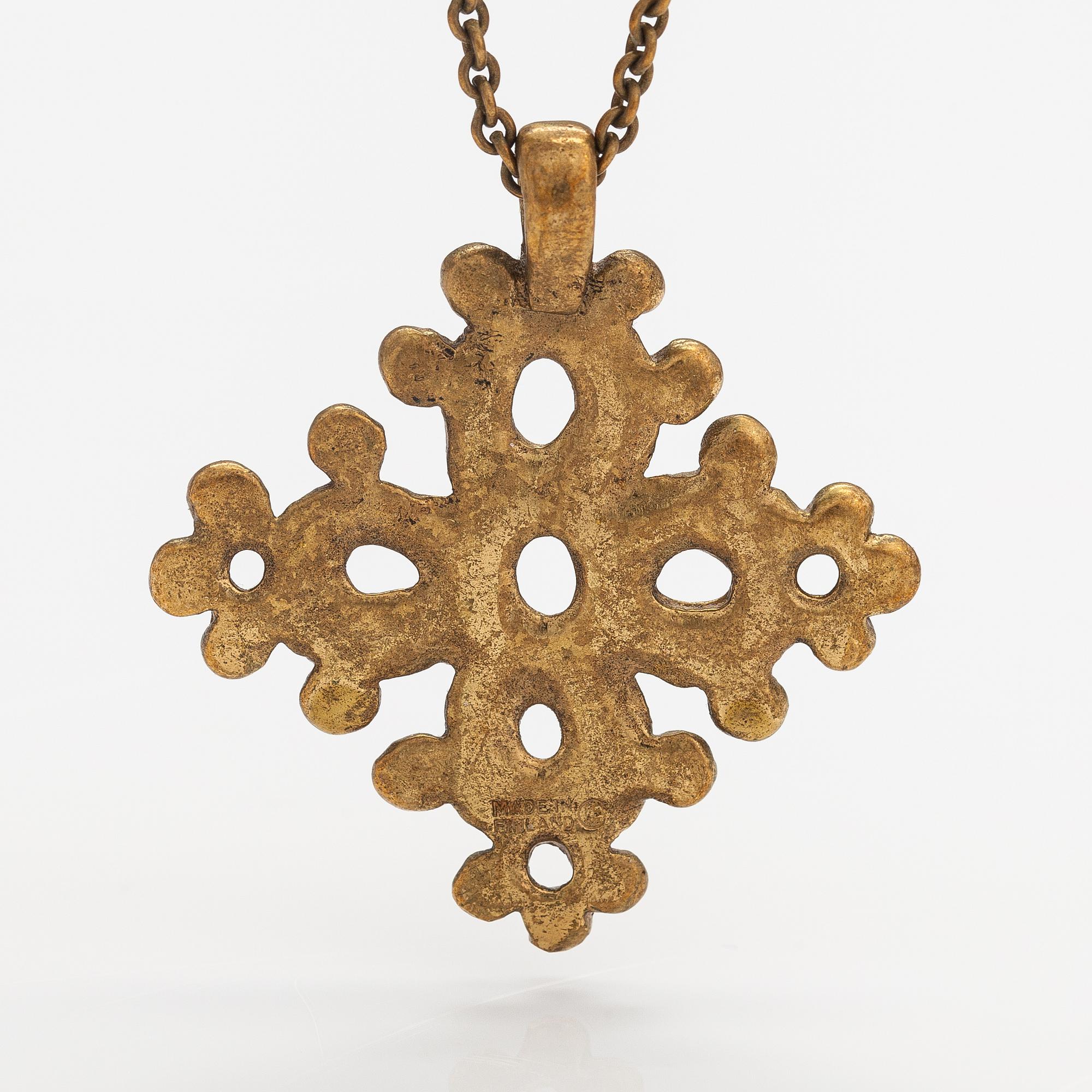 A bronze necklace. Kalevala Koru, Helsinki.