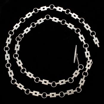 HALSCOLLIER, sterlingsilver, Elov Arenhill, Elona, Malmö 1962. Vikt ca 70 gram.