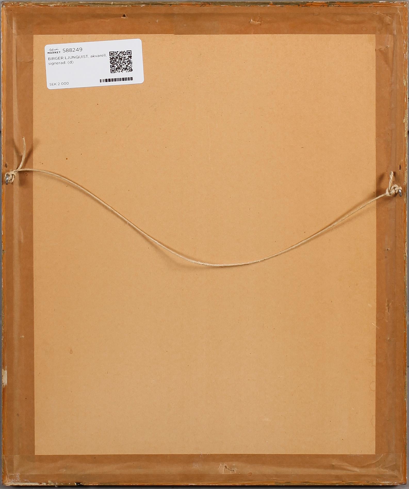 BIRGER LJUNGQUIST, akvarell, signerad.