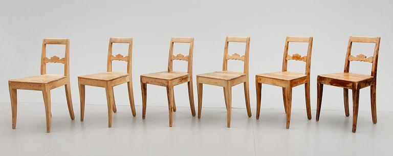 STOLAR, 6 st, allmoge, 1800-tal.