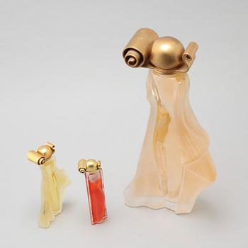 GIVENCHY, factices, three perfumebottles.