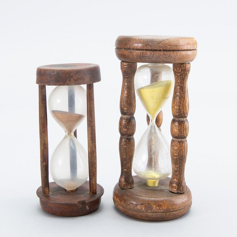 Hourglass, 2 pcs, 1800s, globe, 1910.