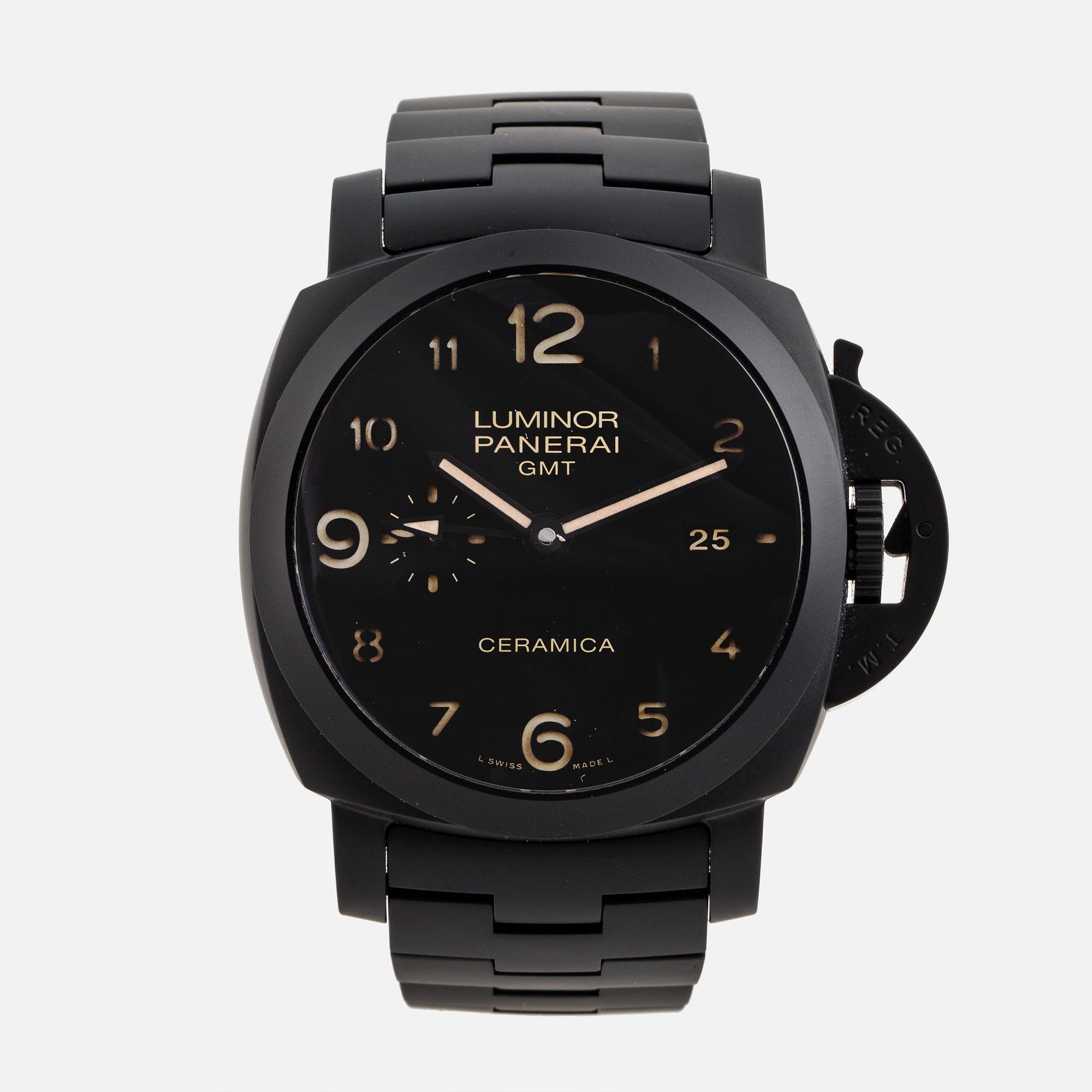 PANERAI, Luminor 1950, Tuttonero GMT, wristwatch, 44 mm.
