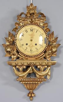 VÄGGPENDYL, gustaviansk stil, märkt W. Staflunds, Stockholm. 1900-talets mitt.