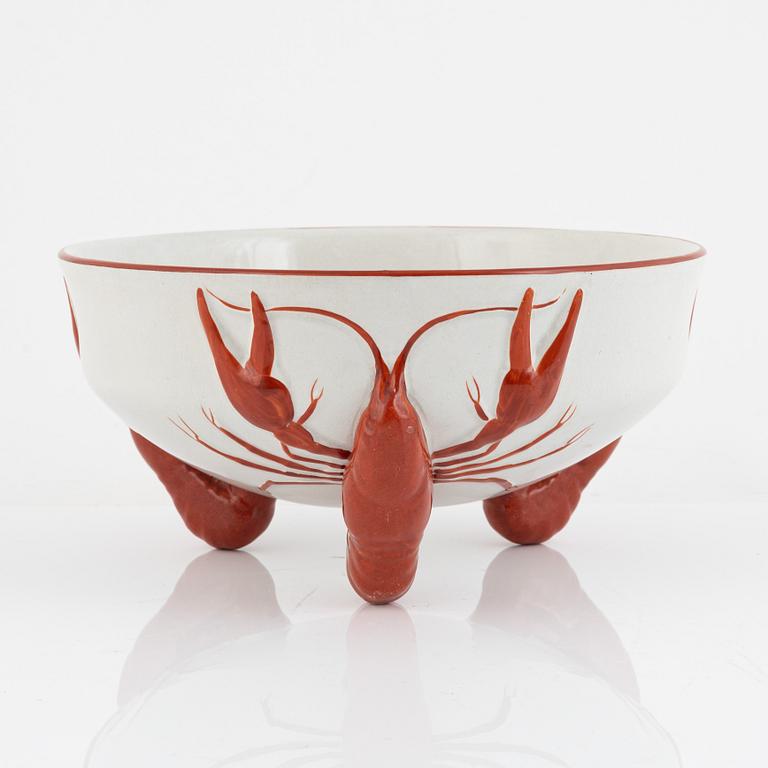 Alf Wallander, a ceramic crayfish bowl, Rörstrand, early 20th Century.