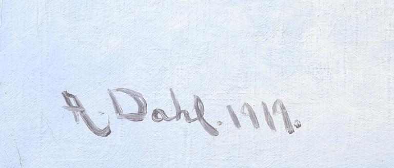 ANSELM DAHL, olja på duk, sign samt dat "1919".