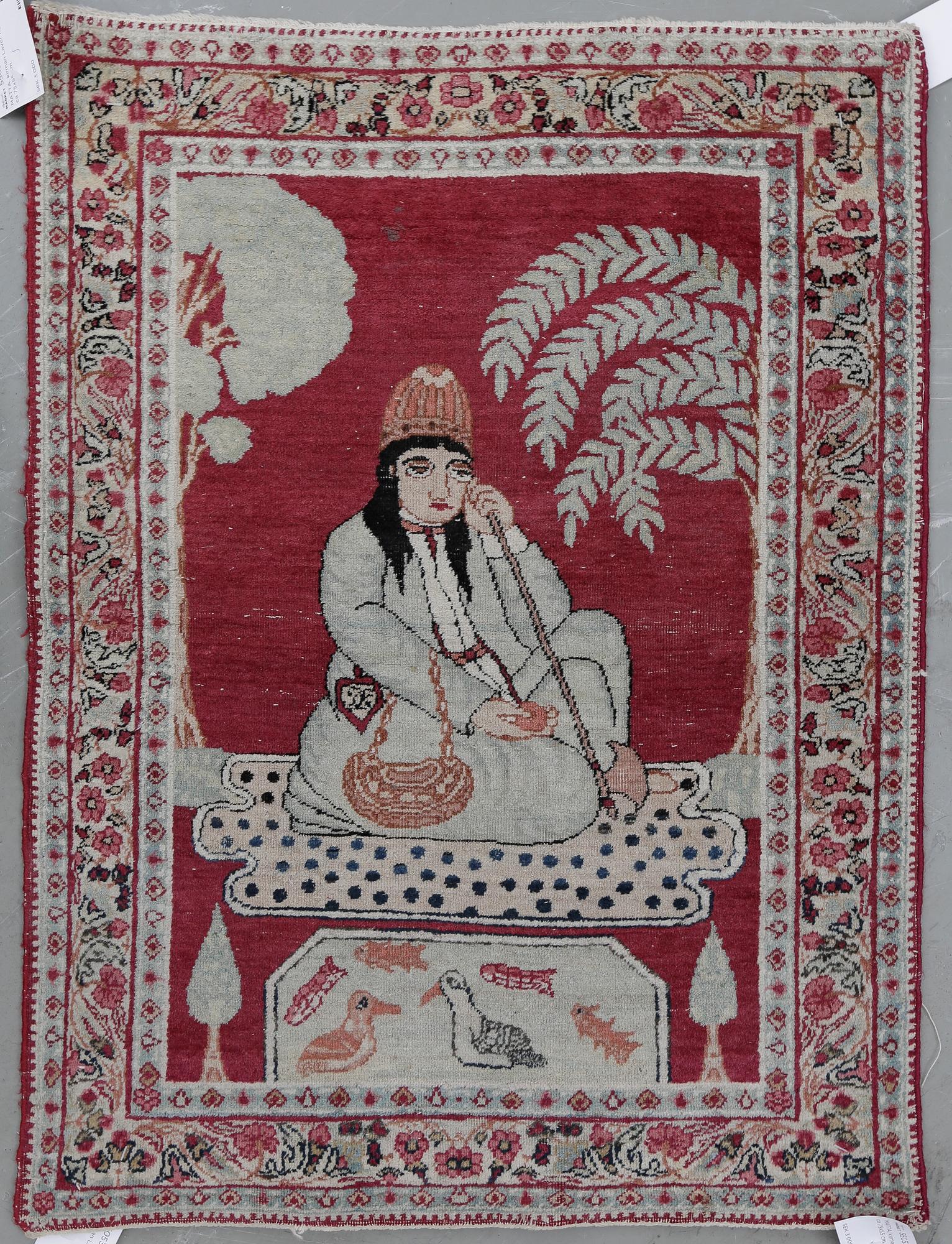 MATTA, kirman Laver figural, ca 75x55 cm.