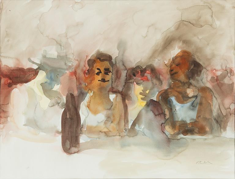 Peter Dahl, Sällskap vid bord.