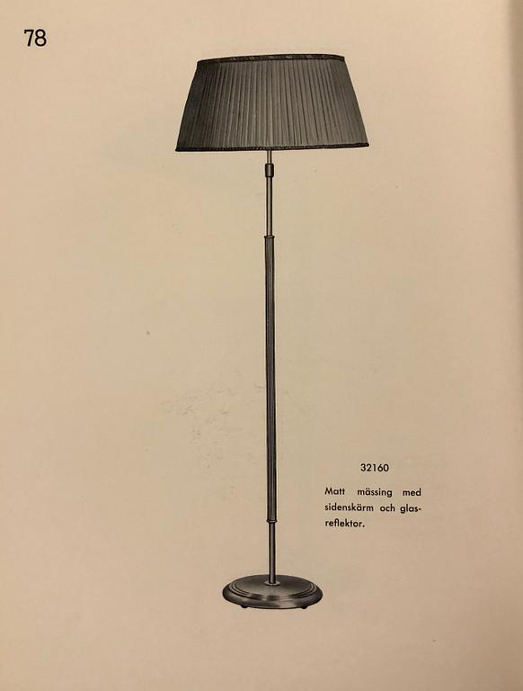 a pair of floor lamps model "32160", Nordiska Kompaniet, 1940-50s.