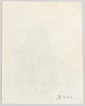 Rembrandt Harmensz van Rijn, etching, reversed and modified copy after, probably 18th Century, signed in plate.