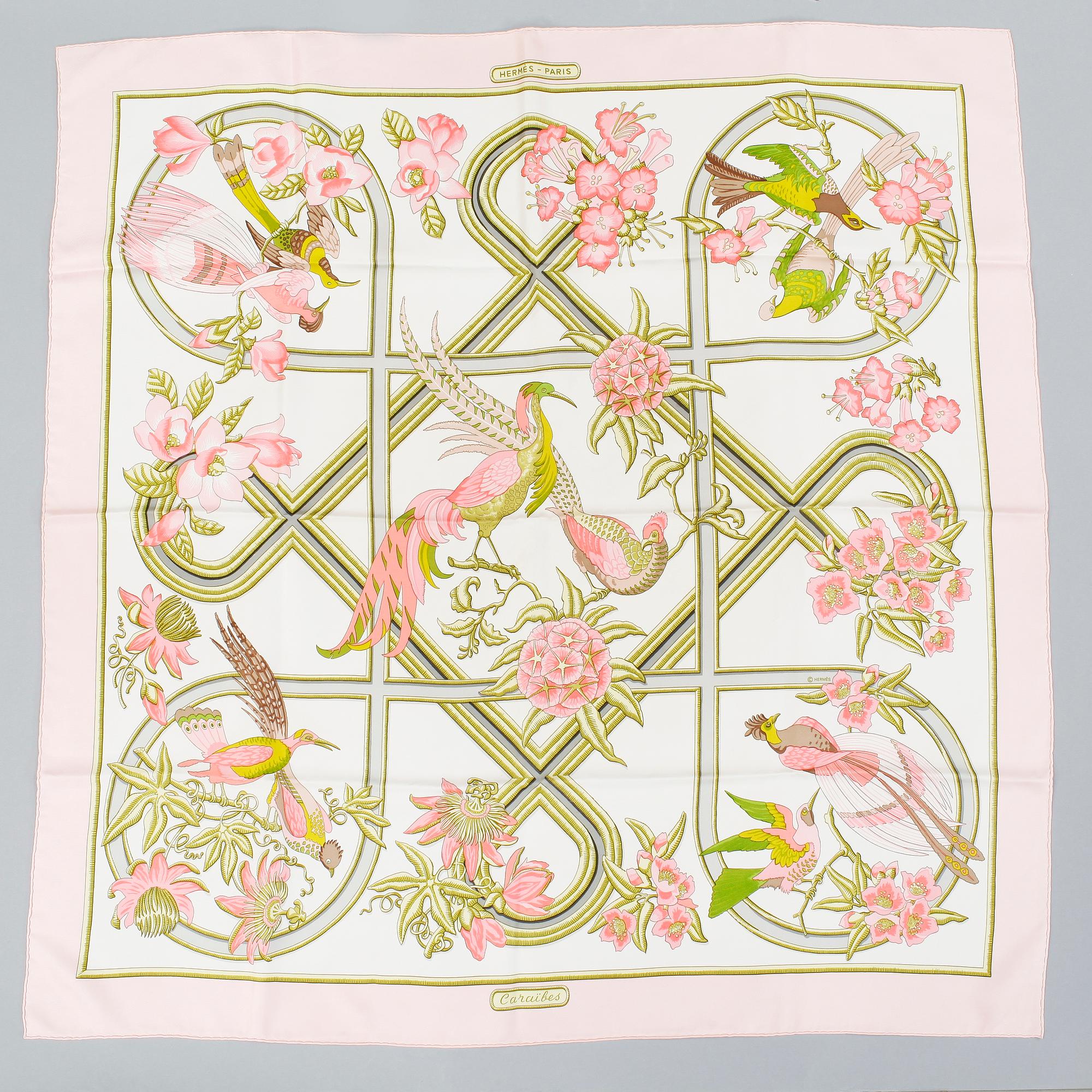 HERMÈS, scarf "Caraïbes".