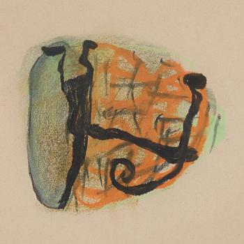 Olav Christopher Jenssen,  mixed media on paper, signed and dated 23.mars 1989.