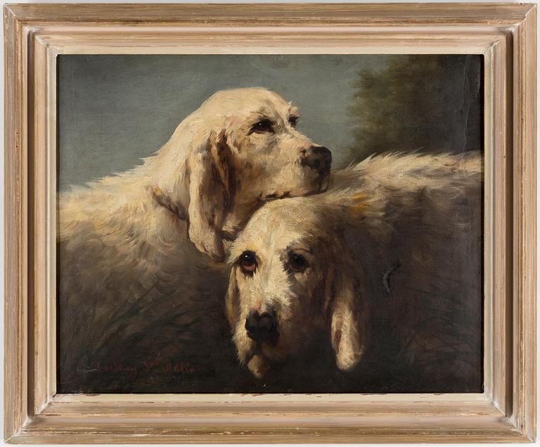 OKÄND KONSTNÄR, olja på duk, bär signatur, England, omkring 1900.