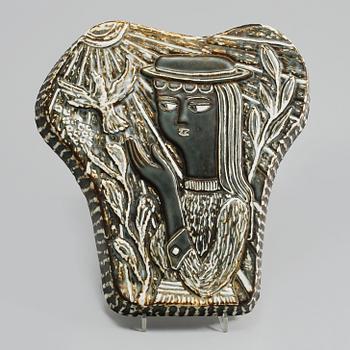 VÄGGPLAKETT, Gunnar Nylund, Rörstrand, 1900-talets andra hälft.